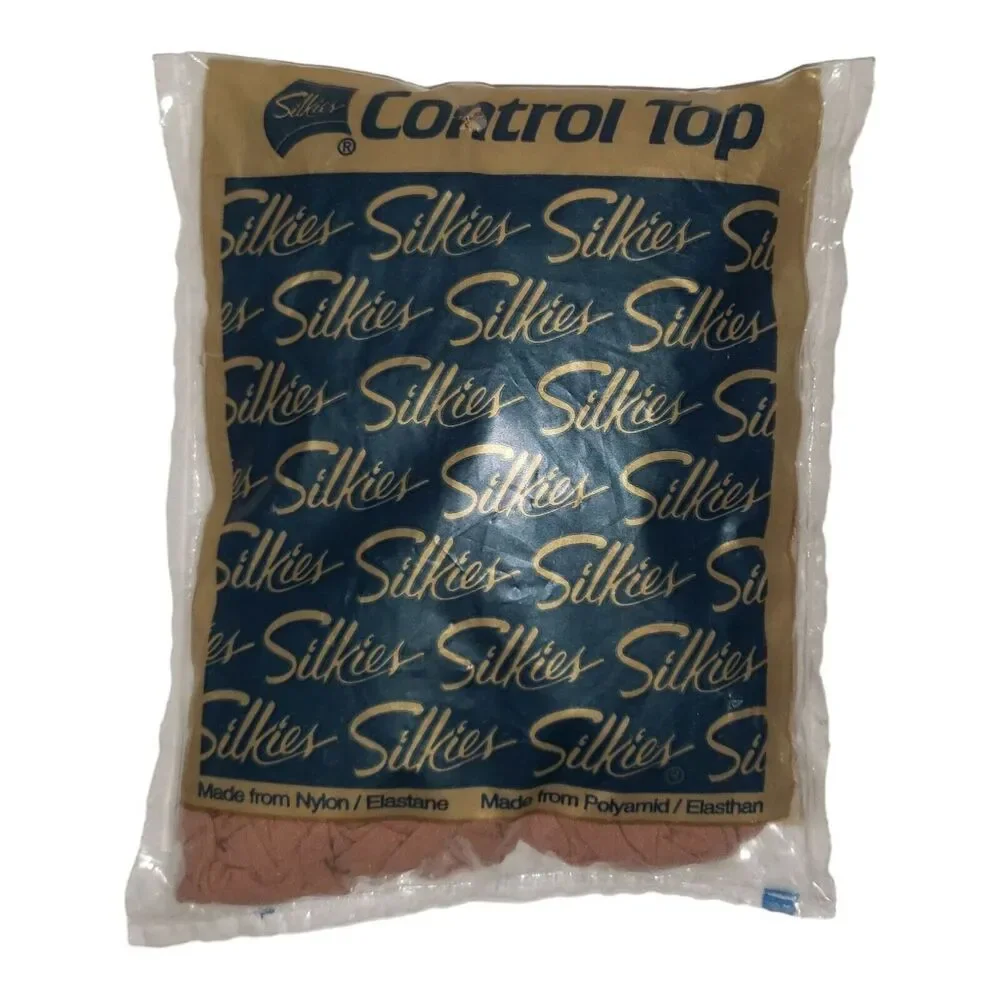 Vintage SILKIES X-Queen Control Top Pantyhose XXL 070601 NUDE New Made in USA